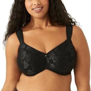Wacoal Awareness NEW 85567 Seamless Underwire Smooth Full Support Black Bra 42D